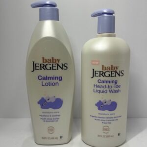 Baby Jergens Calming Lotion 16.8oz & Head-to-Toe Liquid Wash 20oz Lavender Set